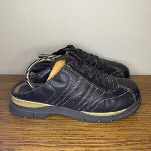 Vintage Y2K Maurices Womens Plus Lace Front Brown Faux Leather Mules Shoes 8.5